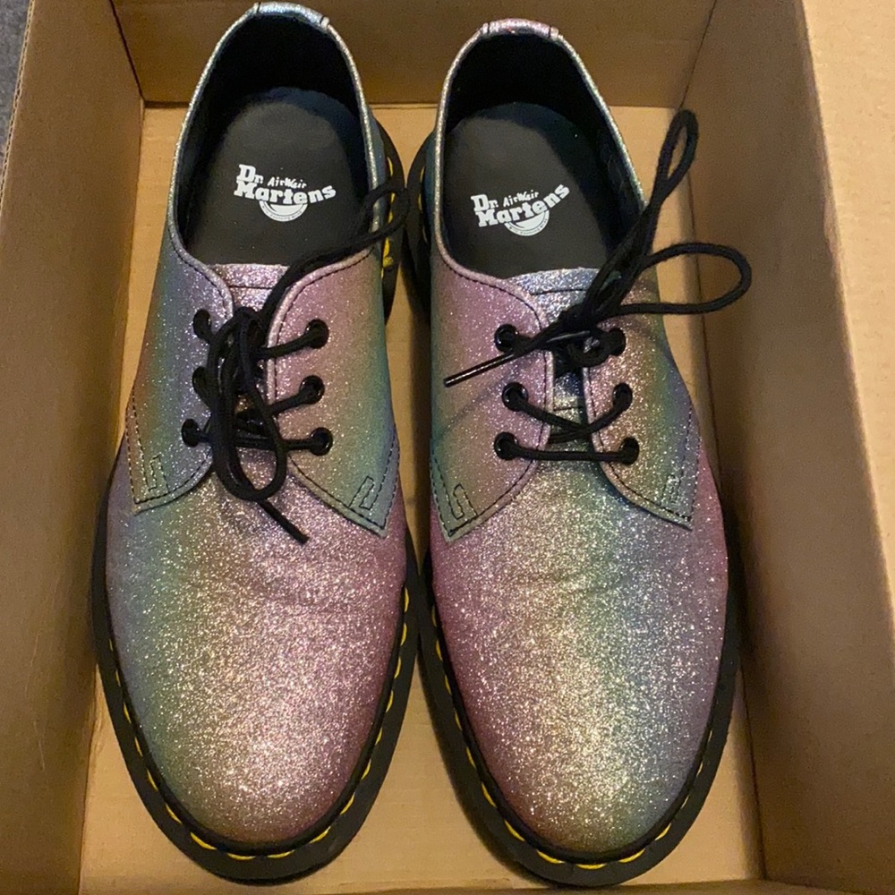 Dr. Martens rainbow glitter docs